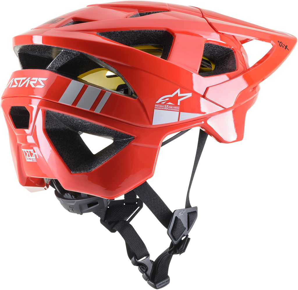 ALPINESTARS Vector Tech Helmet - Bright Red/Light Gray Glossy - MIPS? - Large 8700721-3199-LG