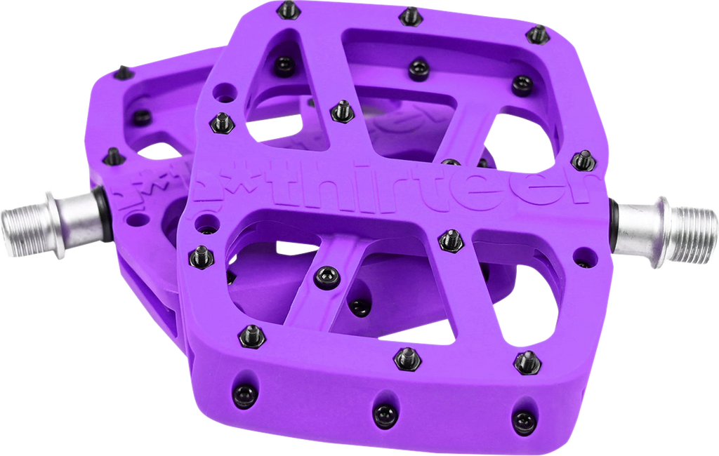 E*THIRTEEN Base Pedals - Flat - Eggplant PD2USA-103