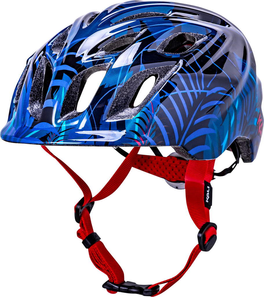 KALI Child Chakra Lighted Helmet - Jungle - Gloss Blue - Small 0221022225