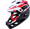 KALI Child Maya Full Face Helmet - Race - Gloss White/Red/Black 0221922112