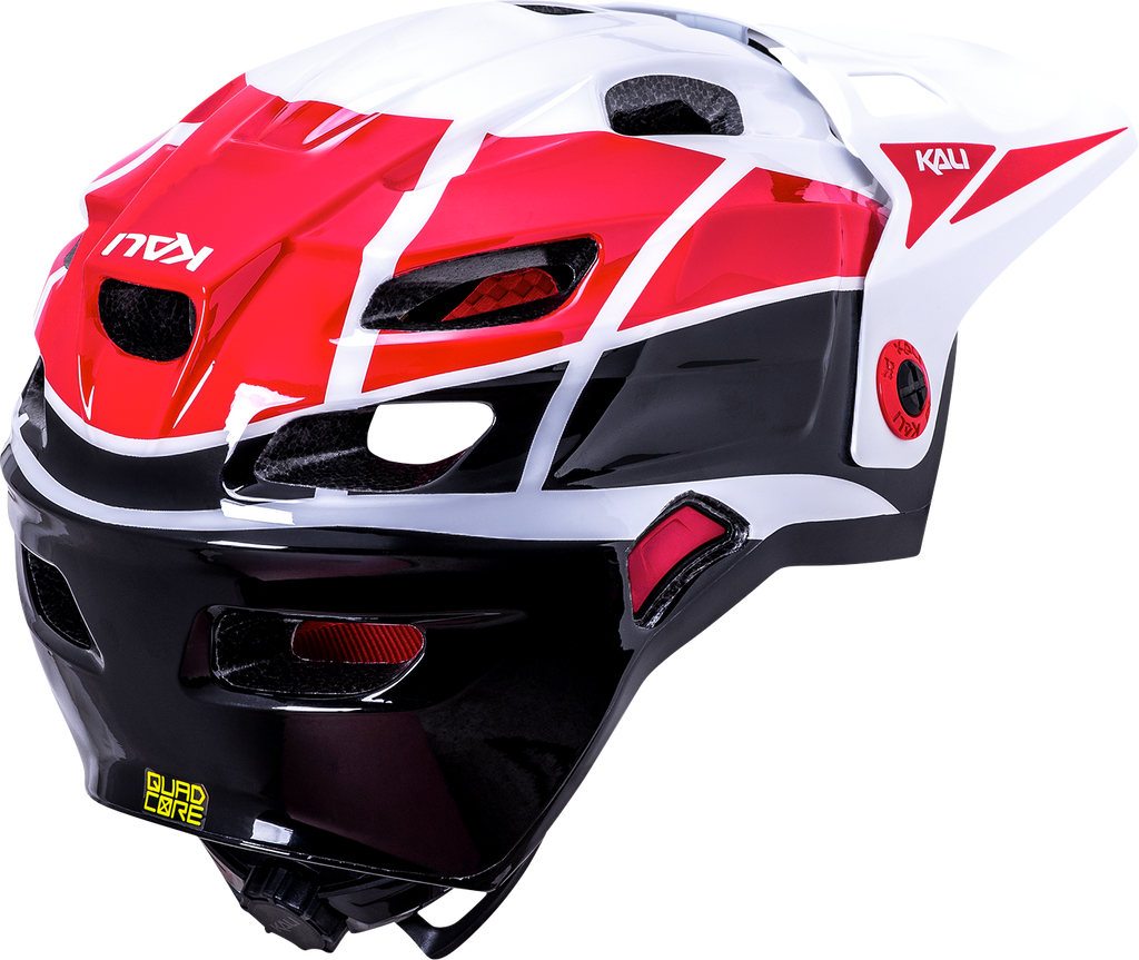 KALI Child Maya Full Face Helmet - Race - Gloss White/Red/Black 0221922112