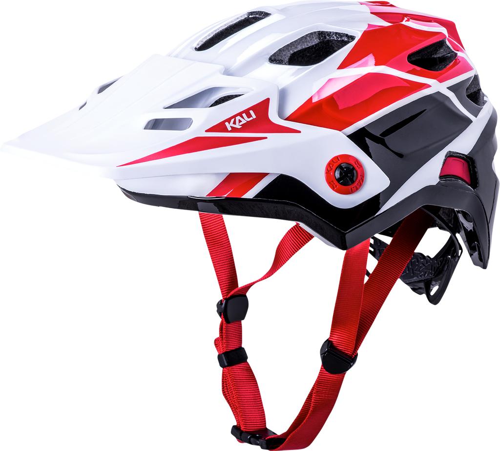 KALI Child Maya Full Face Helmet - Race - Gloss White/Red/Black 0221922112