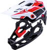 KALI Child Maya Full Face Helmet - Race - Gloss White/Red/Black 0221922112