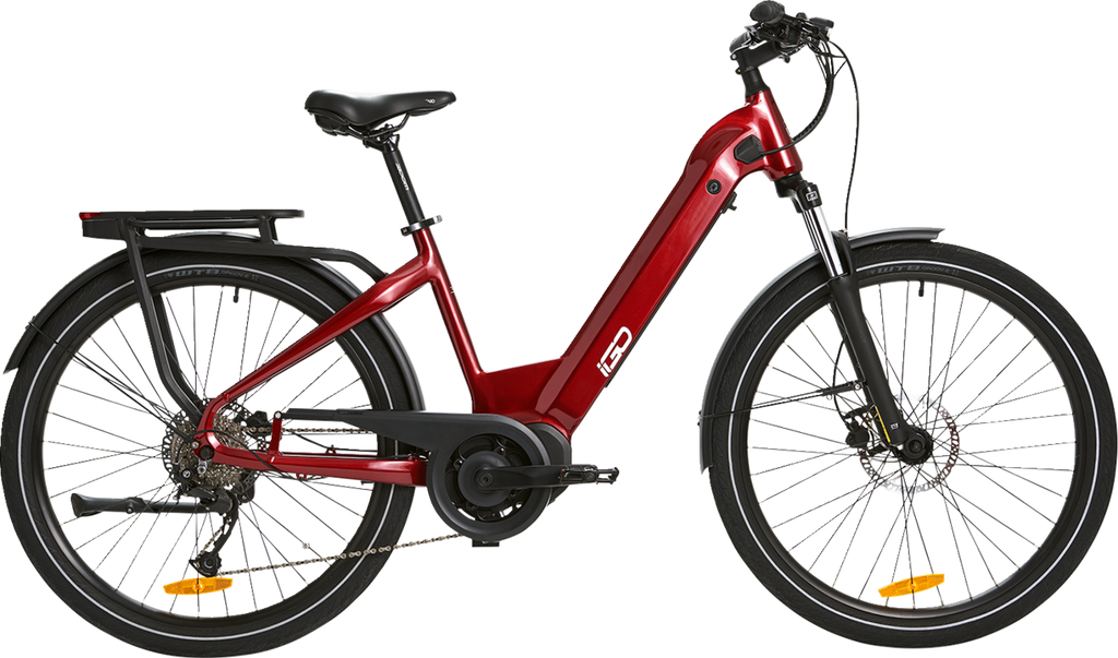 IGO ELECTRIC BIKES Discovery Rosemont LS E-Bike - Burgundy - Step Through 100-212-000