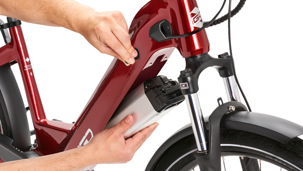 IGO ELECTRIC BIKES Discovery Rosemont LS E-Bike - Burgundy - Step Through 100-212-000