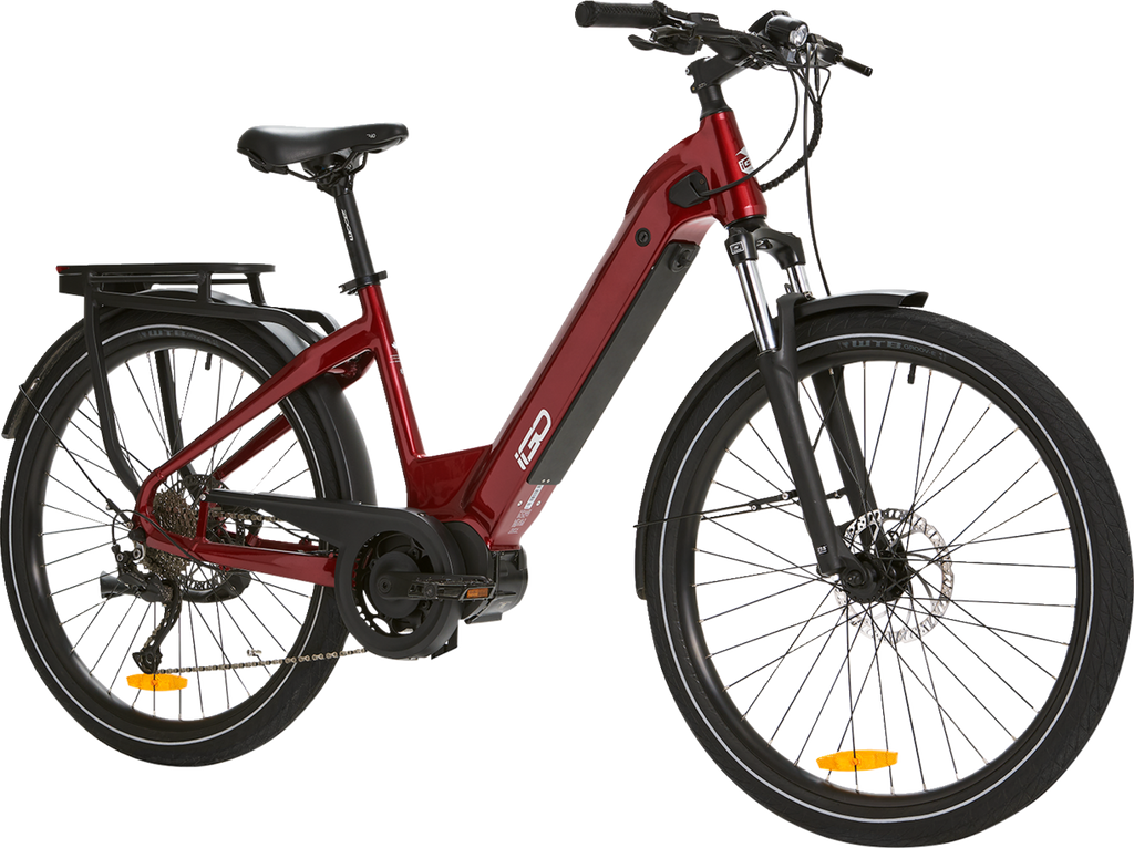 IGO ELECTRIC BIKES Discovery Rosemont LS E-Bike - Burgundy - Step Through 100-212-000