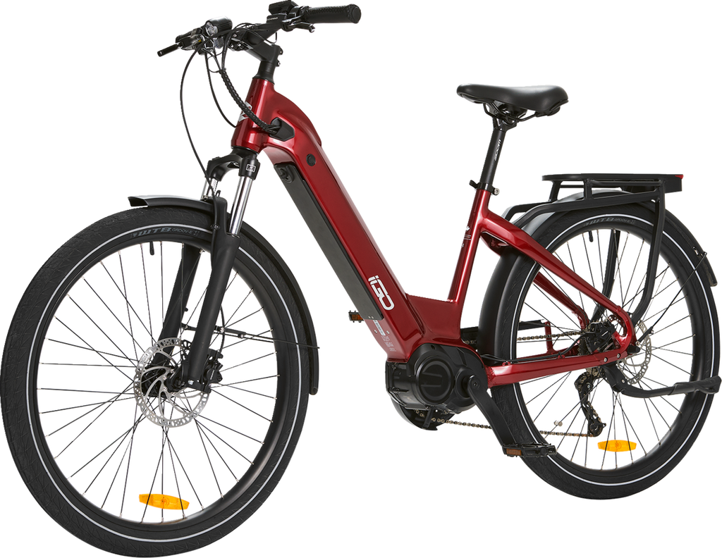 IGO ELECTRIC BIKES Discovery Rosemont LS E-Bike - Burgundy - Step Through 100-212-000