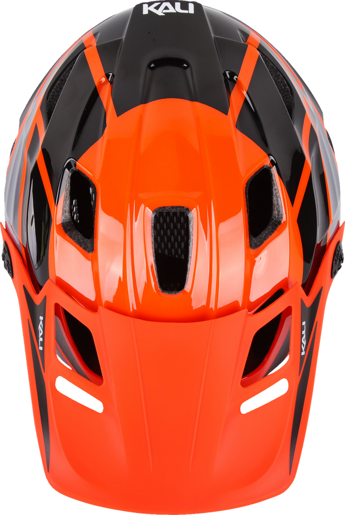 KALI Child Maya Full Face Helmet - Race - Gloss Orange/Gray/Black - OS 0221923312