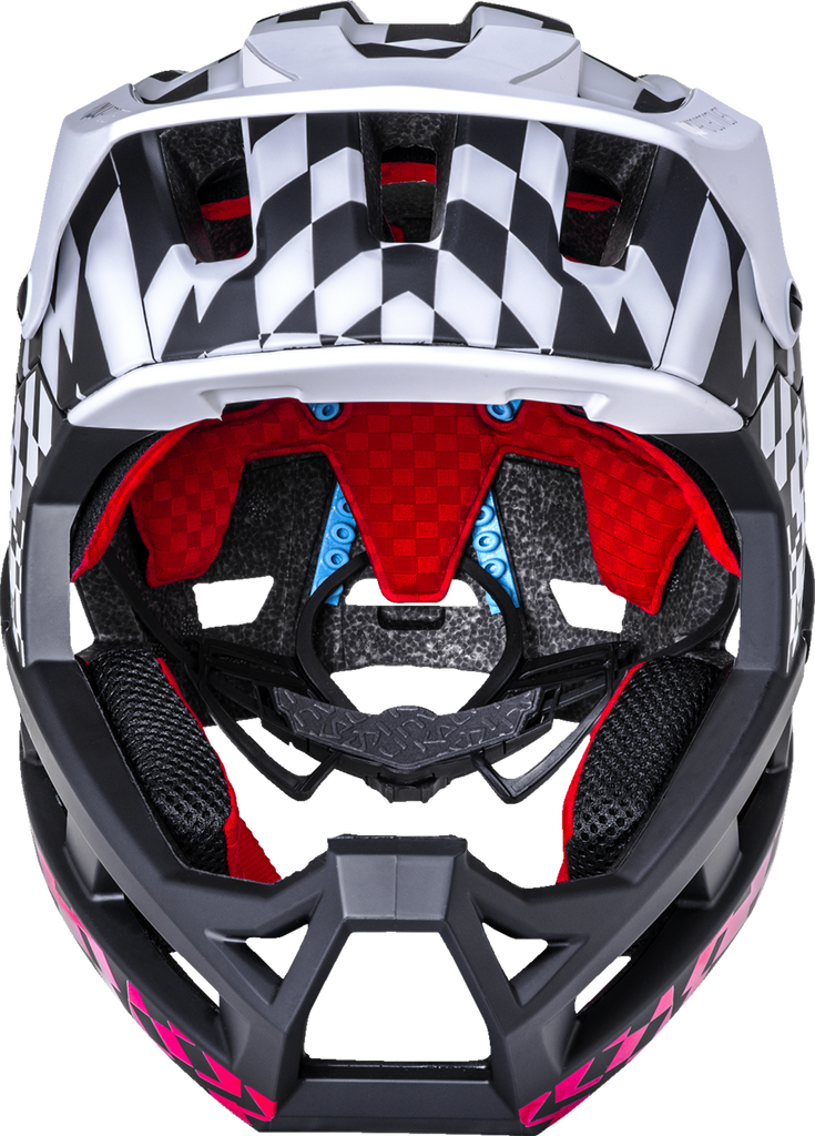 KALI DH Invader Helmet - LTD Glitch - Matte Black/White/Red - XS-M 0211323216