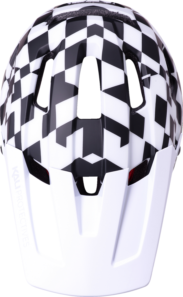 KALI DH Invader Helmet - LTD Glitch - Matte Black/White/Red - XS-M 0211323216