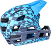 KALI DH Invader Helmet - LTD Glitch - Matte Navy/Cyan - L-2XL 0211323227