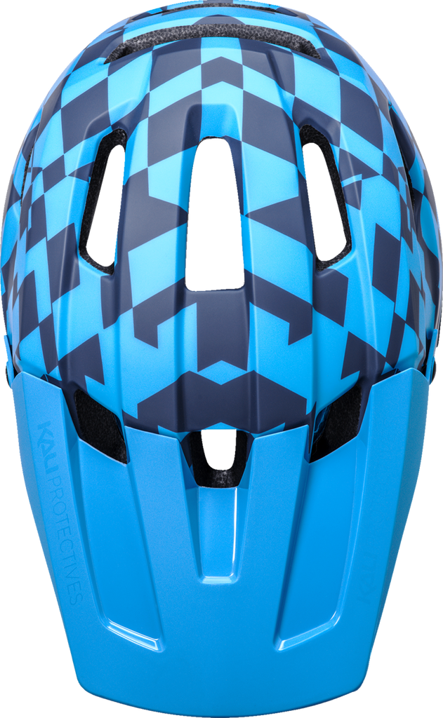 KALI DH Invader Helmet - LTD Glitch - Matte Navy/Cyan - L-2XL 0211323227